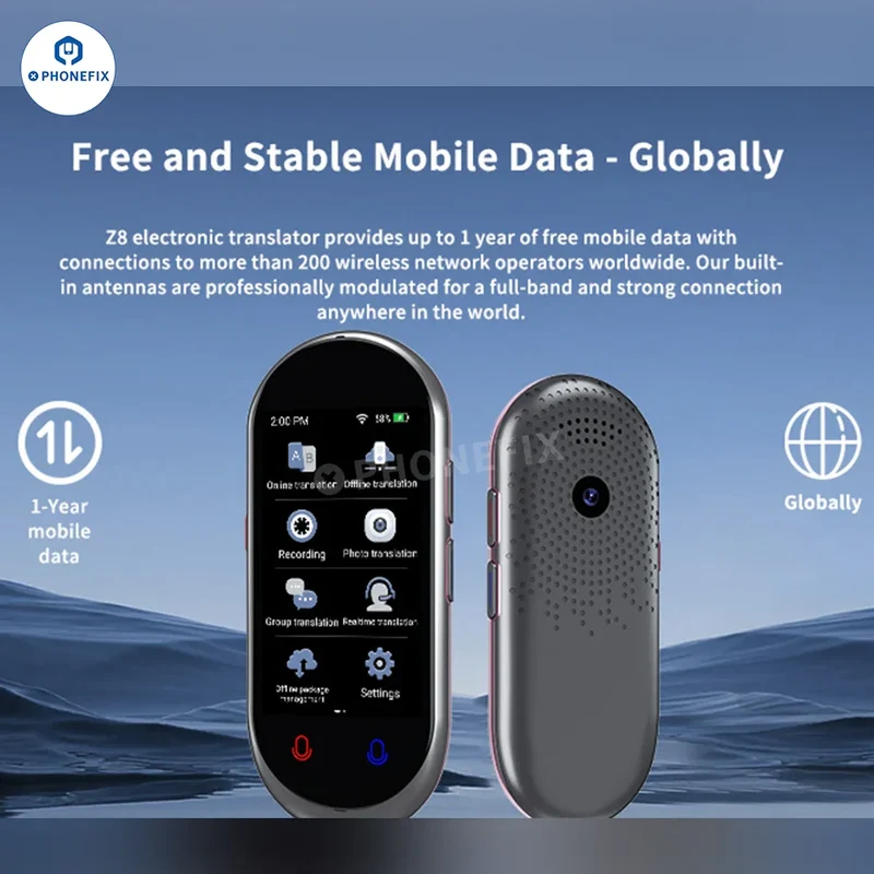 VORMOR Z6 Z8 Traducteur portable intelligent hors ligne Traduction en temps réel