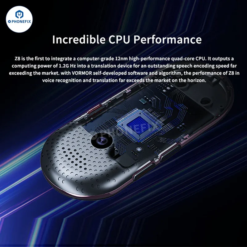 VORMOR Z6 Z8 Traducteur portable intelligent hors ligne Traduction en temps réel