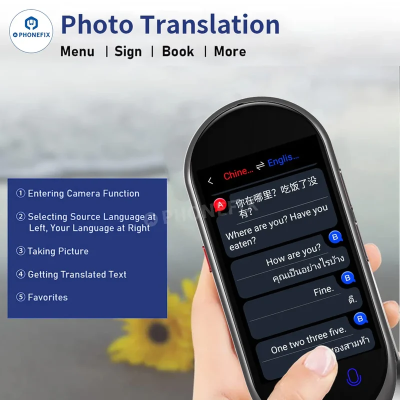 VORMOR Z6 Z8 Traducteur portable intelligent hors ligne Traduction en temps réel