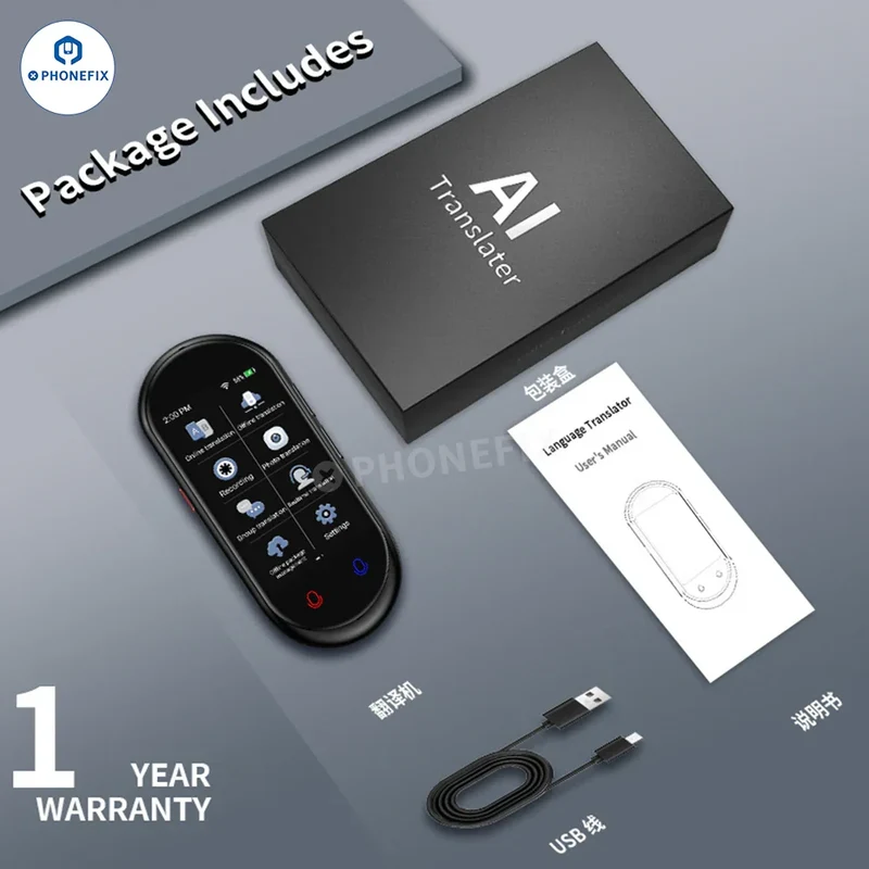 VORMOR Z6 Z8 Traducteur portable intelligent hors ligne Traduction en temps réel