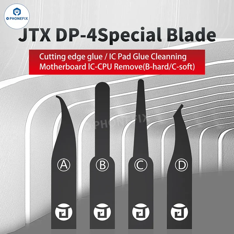Lame spéciale JTX DP-4 pour retirer la colle du processeur du circuit imprimé du téléphone