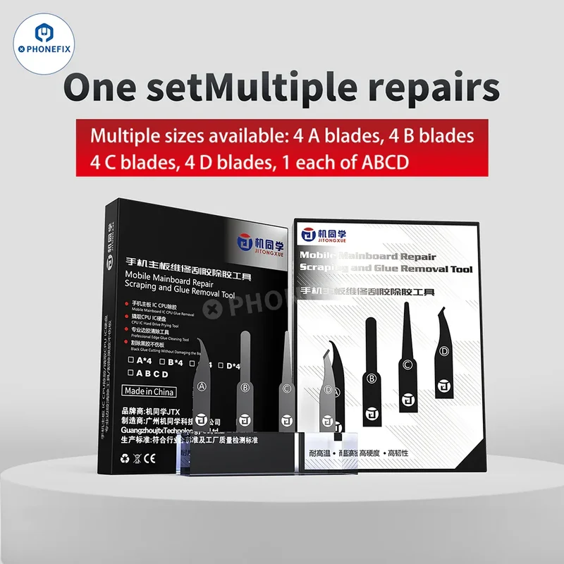 Lame spéciale JTX DP-4 pour retirer la colle du processeur du circuit imprimé du téléphone