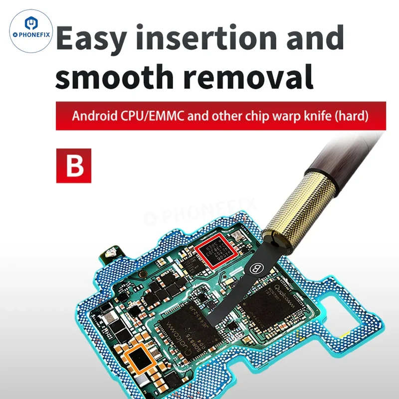 Lame spéciale JTX DP-4 pour retirer la colle du processeur du circuit imprimé du téléphone
