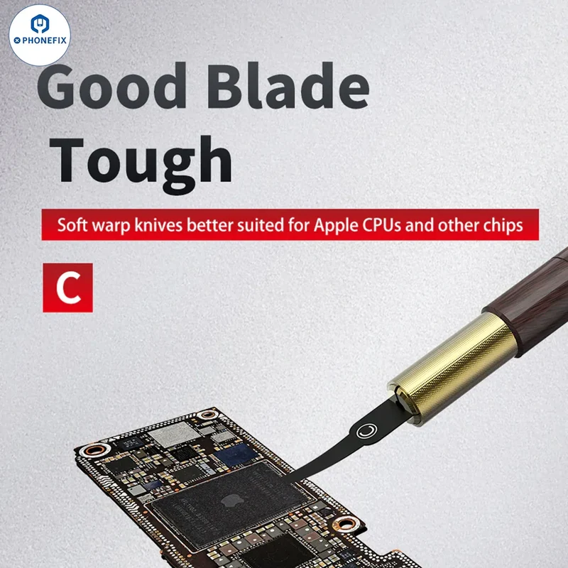 Lame spéciale JTX DP-4 pour retirer la colle du processeur du circuit imprimé du téléphone