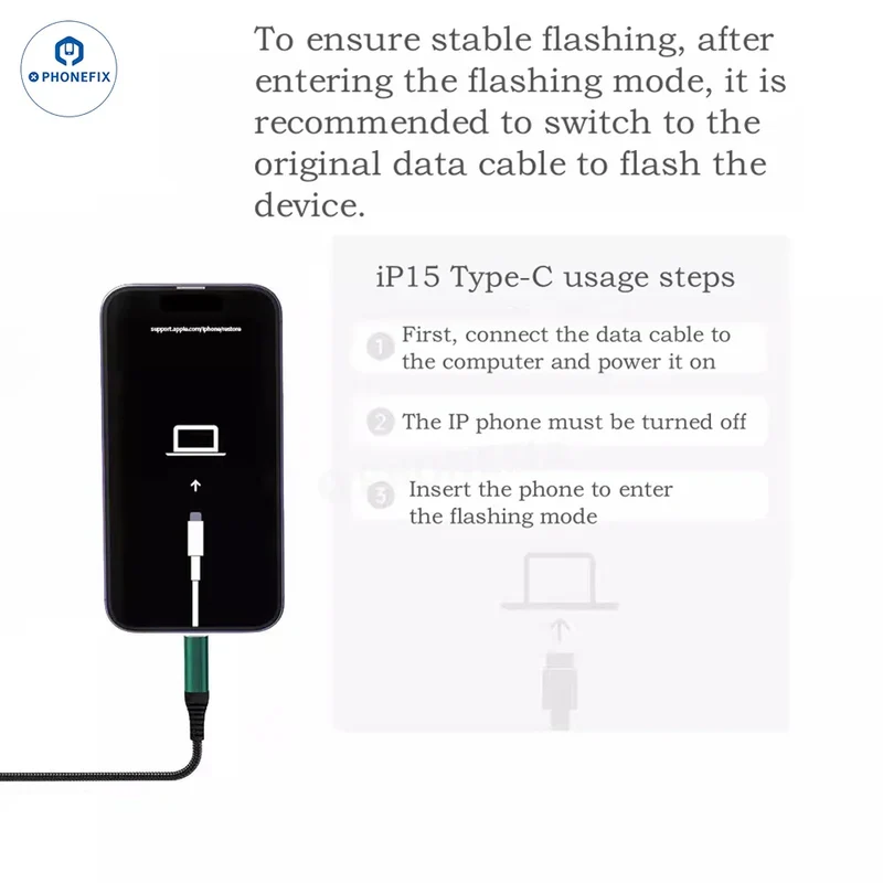 Câble de récupération YCS à double tête pour iPhone 6-16 Pro Max