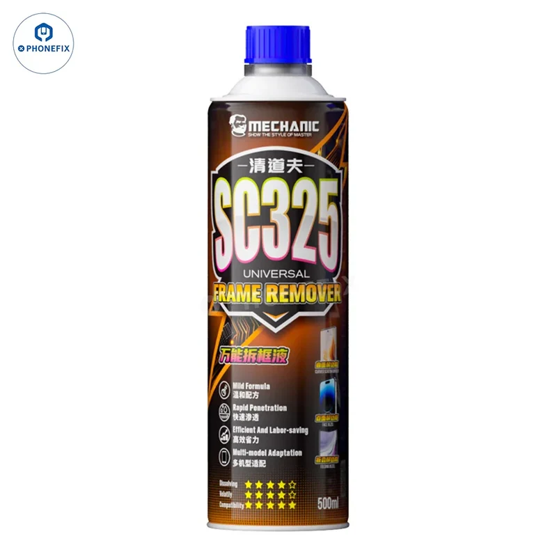 MECHANIC Nettoyant électronique à séchage rapide Dissolvant de colle pour cadre de téléphone