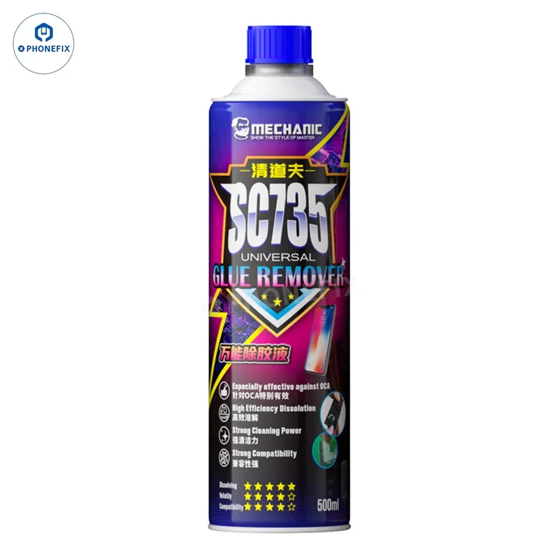 MECHANIC Nettoyant électronique à séchage rapide Dissolvant de colle pour cadre de téléphone