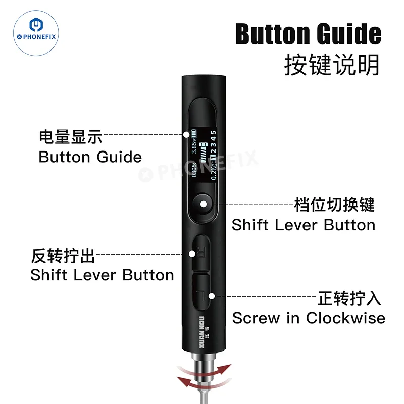 XUANHOU Kit de tournevis électriques portables pour la réparation de téléphones portables
