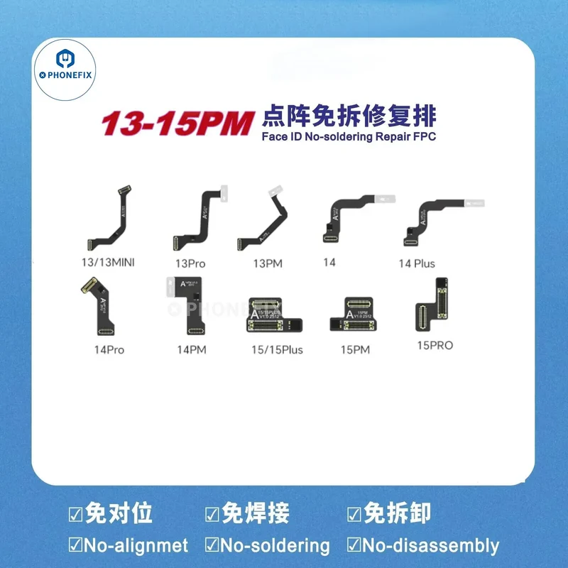 Programmateur A108 avec câble de réparation Face ID Tag-on pour iPhone 13-16 Pro Max