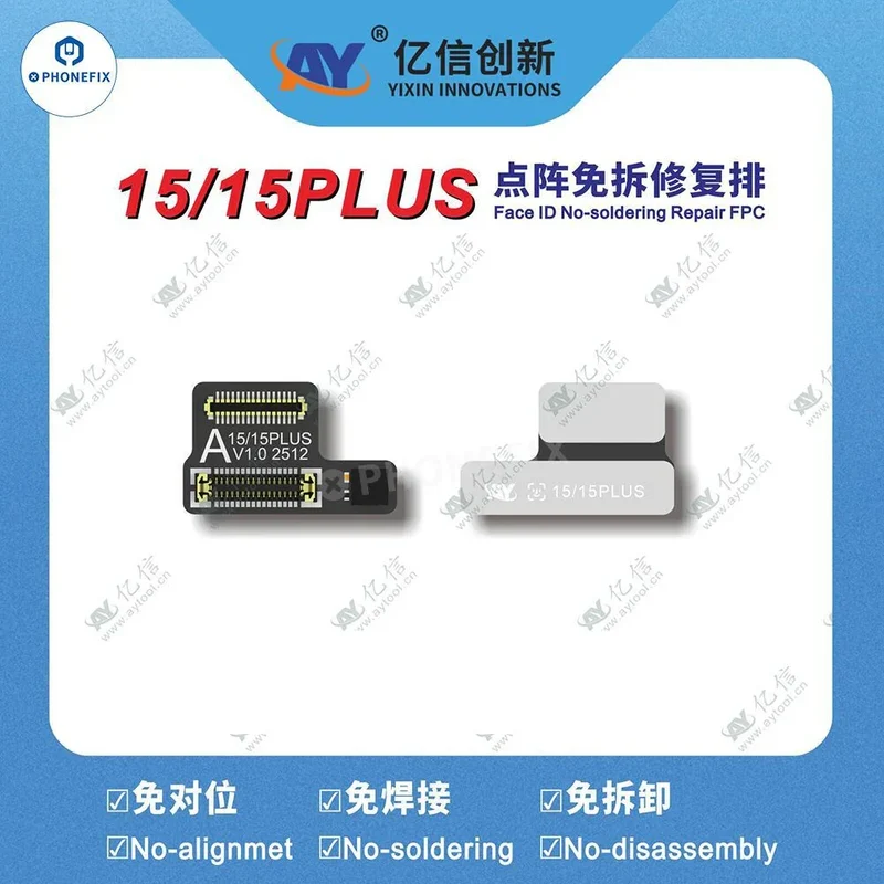 Programmateur A108 avec câble de réparation Face ID Tag-on pour iPhone 13-16 Pro Max