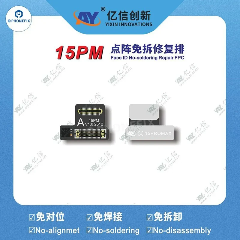 Programmateur A108 avec câble de réparation Face ID Tag-on pour iPhone 13-16 Pro Max