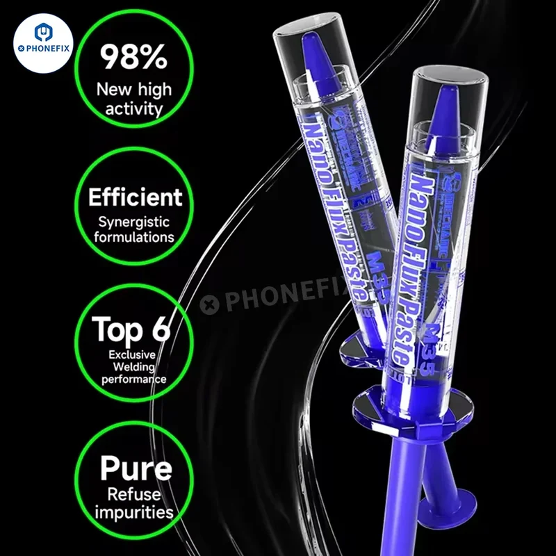 Pâte de flux nano MECHANIC M35 pour réparation de soudure de circuits imprimés de téléphones