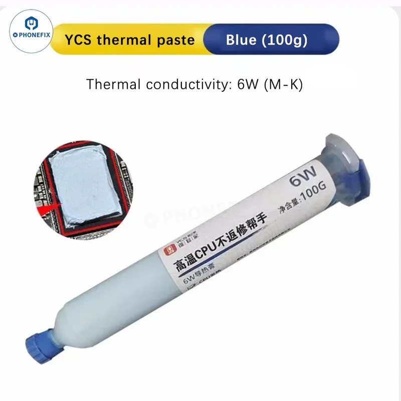 Pâte thermique YCS 100 g 4 W 6 W Graisse de dissipation thermique pour processeur Silicone