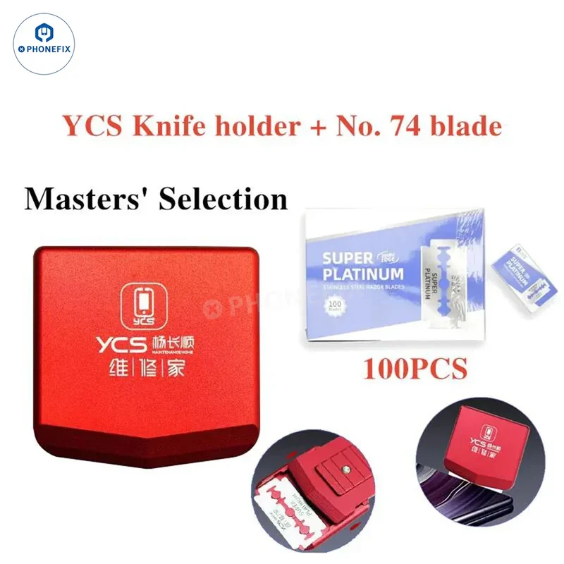 Kit de retrait de colle pour écran de téléphone avec pince à couteau double face YCS Tools