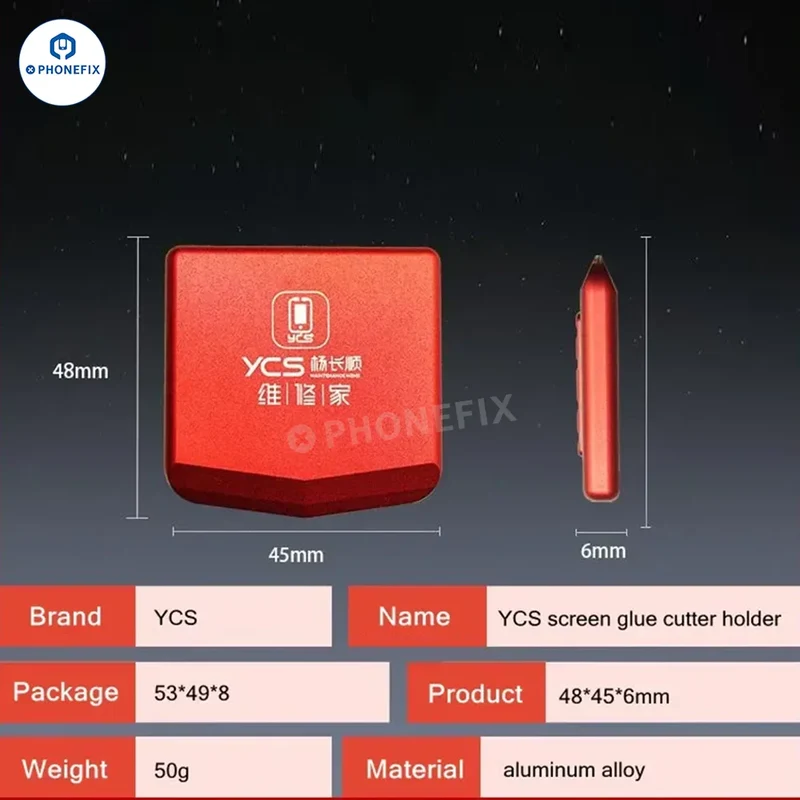 Kit de retrait de colle pour écran de téléphone avec pince à couteau double face YCS Tools