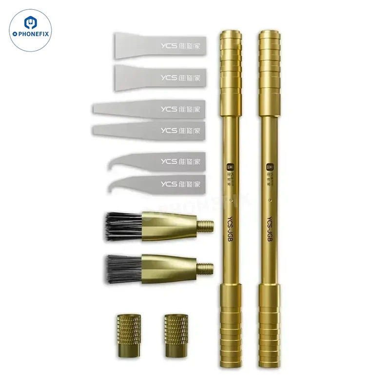 Ensemble de brosses et lames pour retirer la colle des puces PCB mobiles YCS JGB 10 en 1