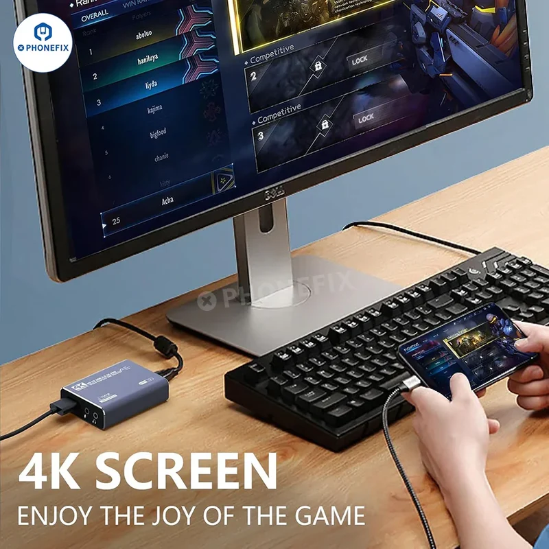 Carte de capture audio vidéo 4K 1080P pour diffusion en direct