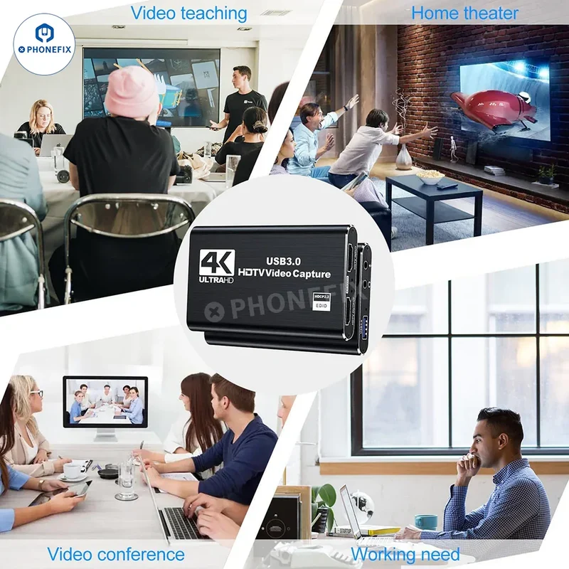Carte de capture audio vidéo 4K 1080P pour diffusion en direct
