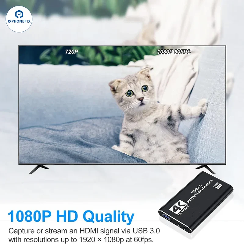 Carte de capture audio vidéo 4K 1080P pour diffusion en direct
