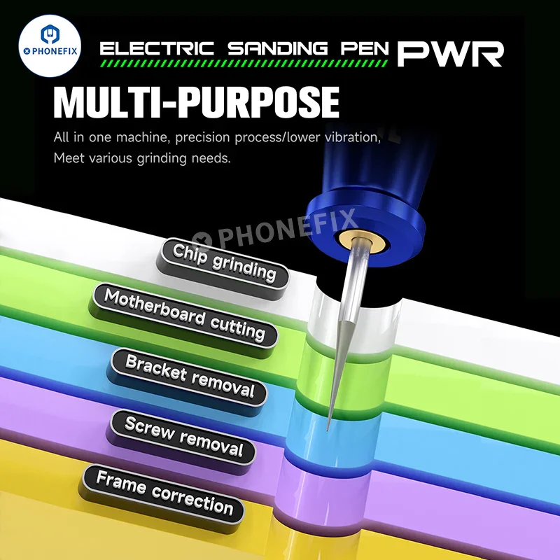 Stylo de meulage MECHANIC PWR pour le polissage des circuits imprimés de téléphones et de processeurs