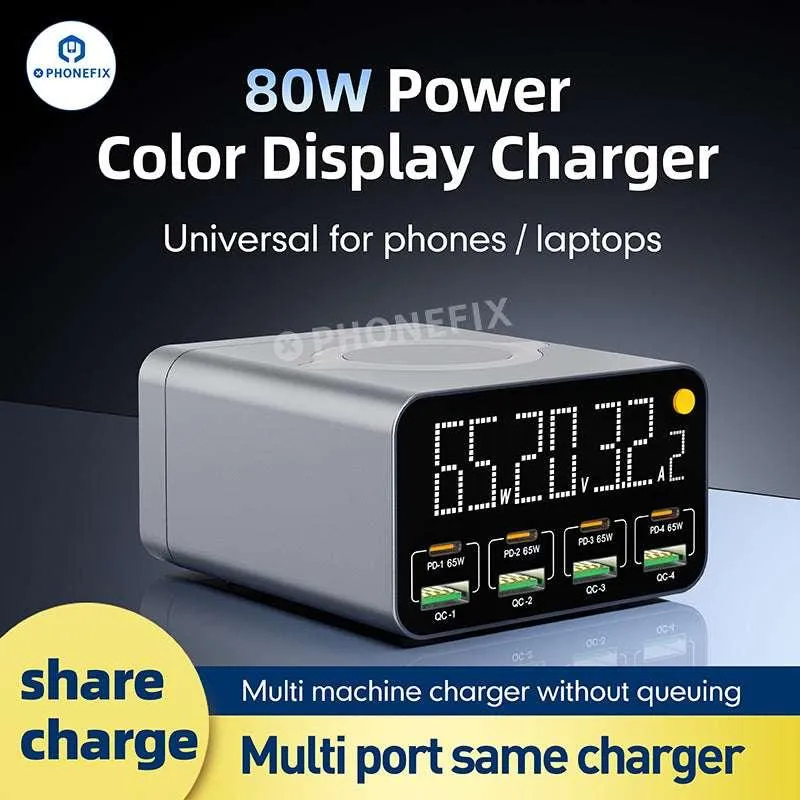 Chargeur sans fil WLX-M3 WLX-M1 QC PD USB-A USB-C 8 ports