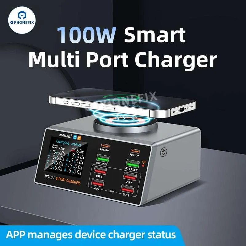 Station de charge rapide de bureau WLX-X9A avec télécommande par application