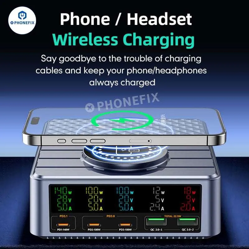 Station de charge sans fil WLX-F2 PD QC, chargeur rapide 260 W