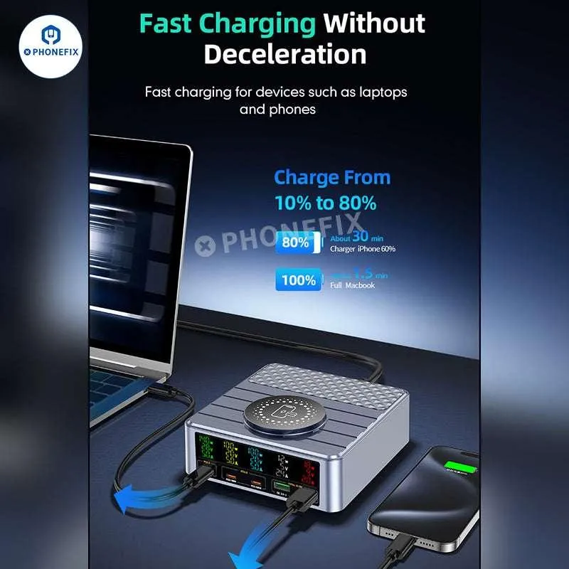 Station de charge sans fil WLX-F2 PD QC, chargeur rapide 260 W