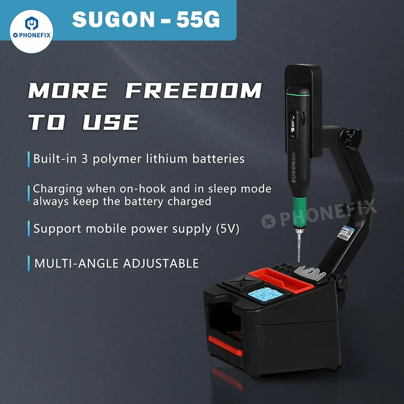 Station de soudage sans fil SUGON 55G compatible avec les pointes JBC C210