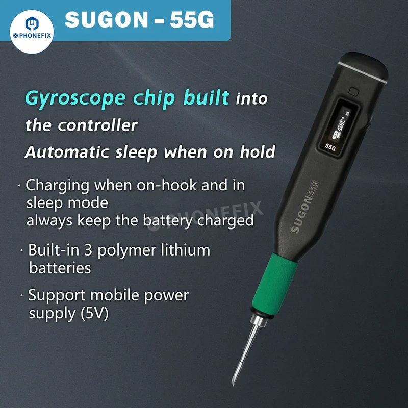 Station de soudage sans fil SUGON 55G compatible avec les pointes JBC C210
