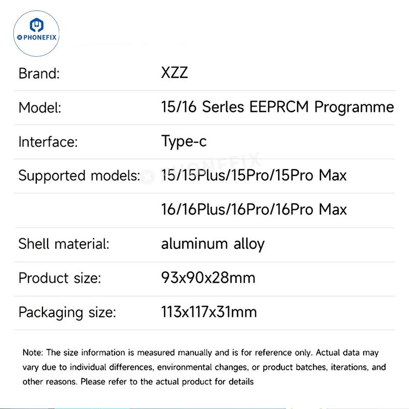 Programmateur EEPROM XZZ i6 pour iPhone 15-16 Pro Max