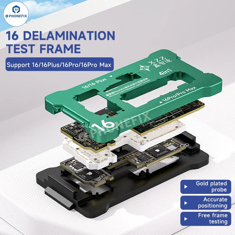 Test de superposition de la carte mère XZZ iSocket pour iPhone 16 Plus/16 Pro Max