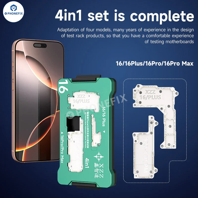 Test de superposition de la carte mère XZZ iSocket pour iPhone 16 Plus/16 Pro Max