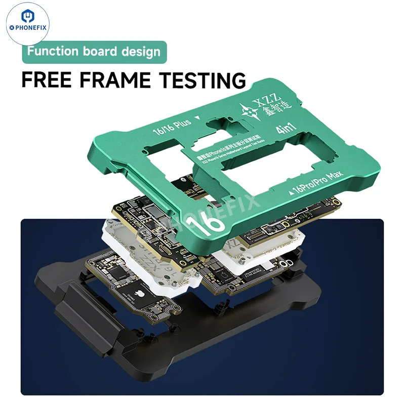 Test de superposition de la carte mère XZZ iSocket pour iPhone 16 Plus/16 Pro Max