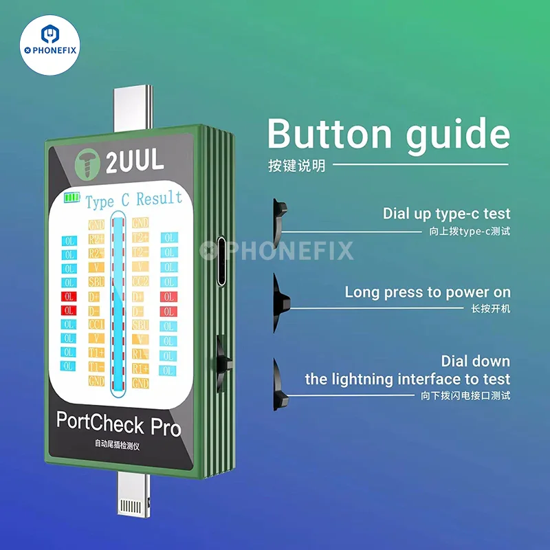 Détecteur de prise de charge Lightning Type-C PortCheck Pro 2UUL