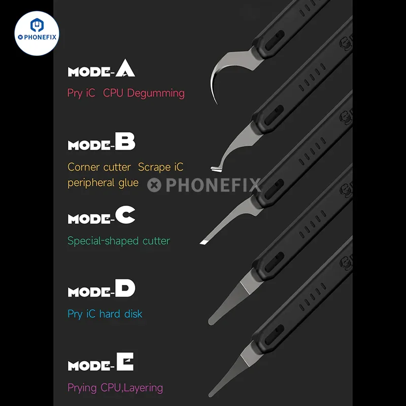 Jeu de 7 lames intégrées pour MÉCANICIEN Quick Edge IC pour retirer la colle