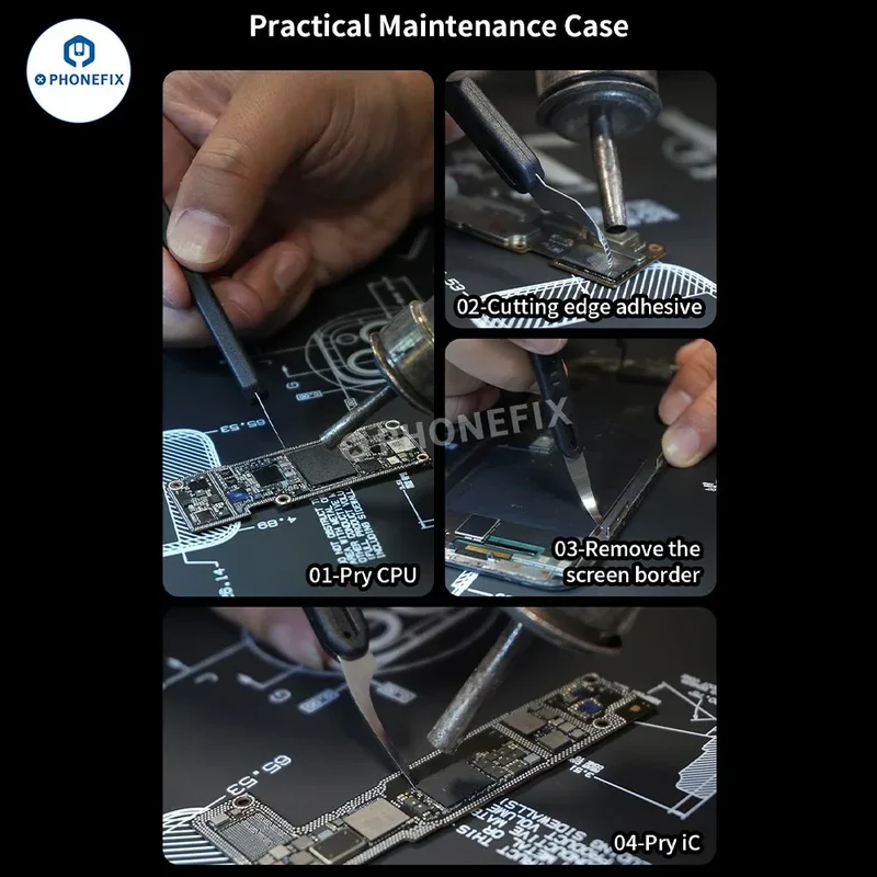 Jeu de 7 lames intégrées pour MÉCANICIEN Quick Edge IC pour retirer la colle