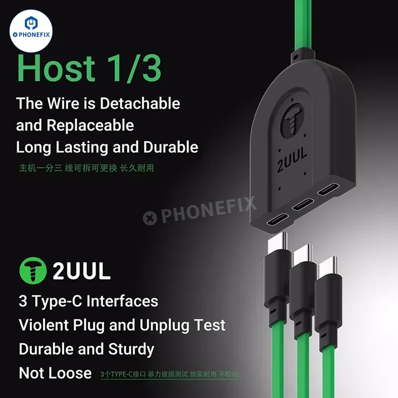 Câble d'alimentation 2UUL PW02 iOS Android pour iPhone 7-16 Huawei VIVO OPPO