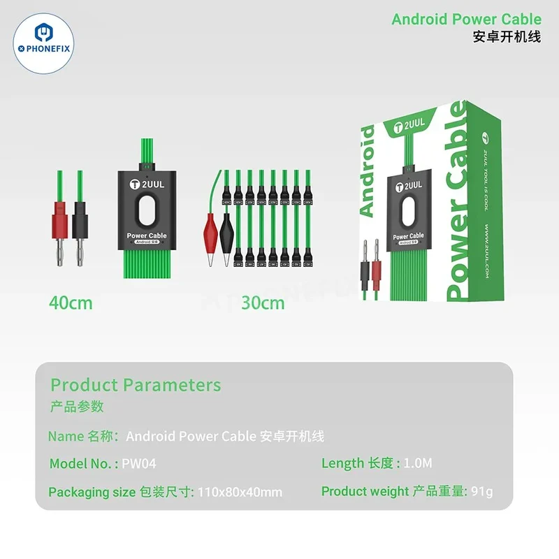 Câble d'alimentation 2UUL PW02 iOS Android pour iPhone 7-16 Huawei VIVO OPPO