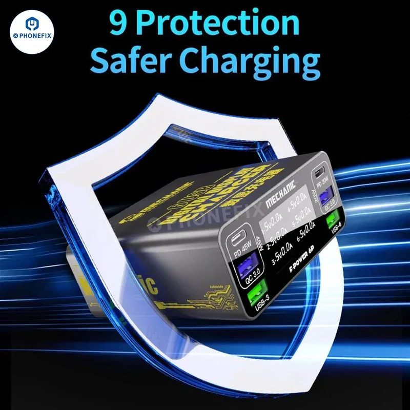 Station de charge rapide multi-ports MECHANIC F-POWER 6 6S 6P