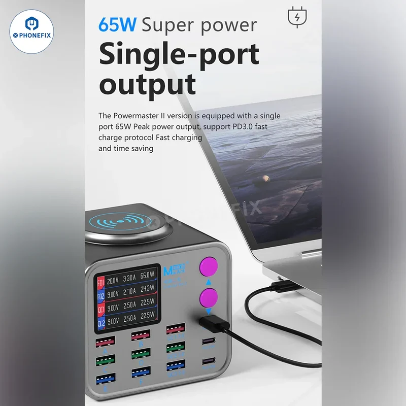 Chargeur rapide numérique PD MaAnt DianBa No.2 avec 13 ports de charge sans fil