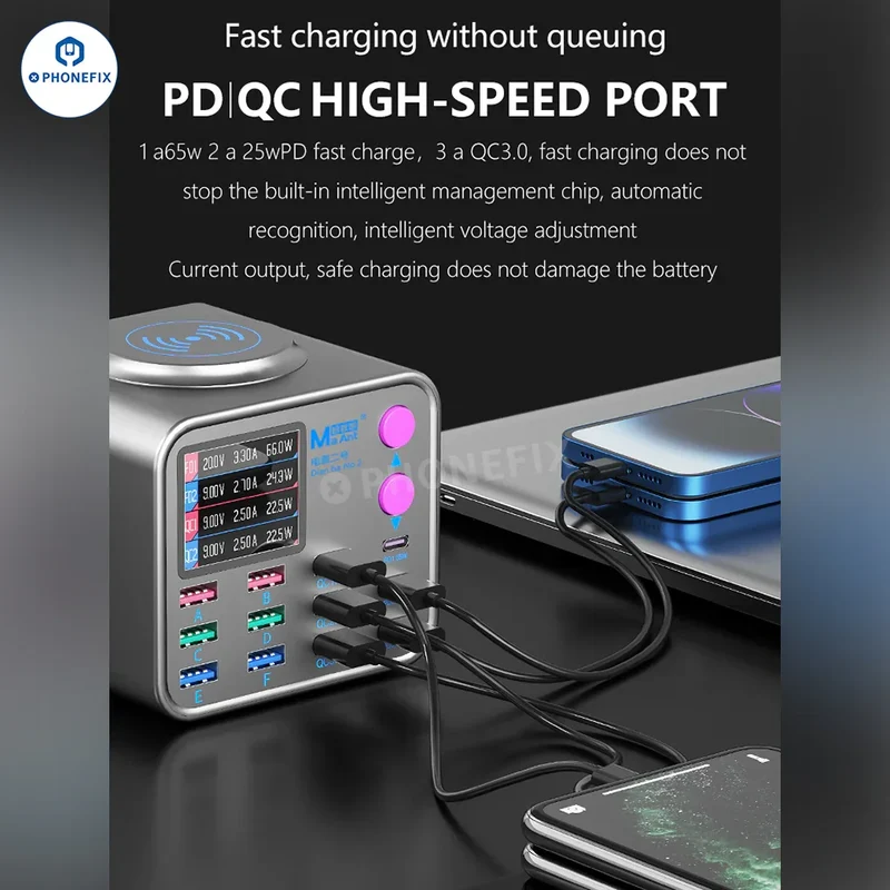 Chargeur rapide numérique PD MaAnt DianBa No.2 avec 13 ports de charge sans fil