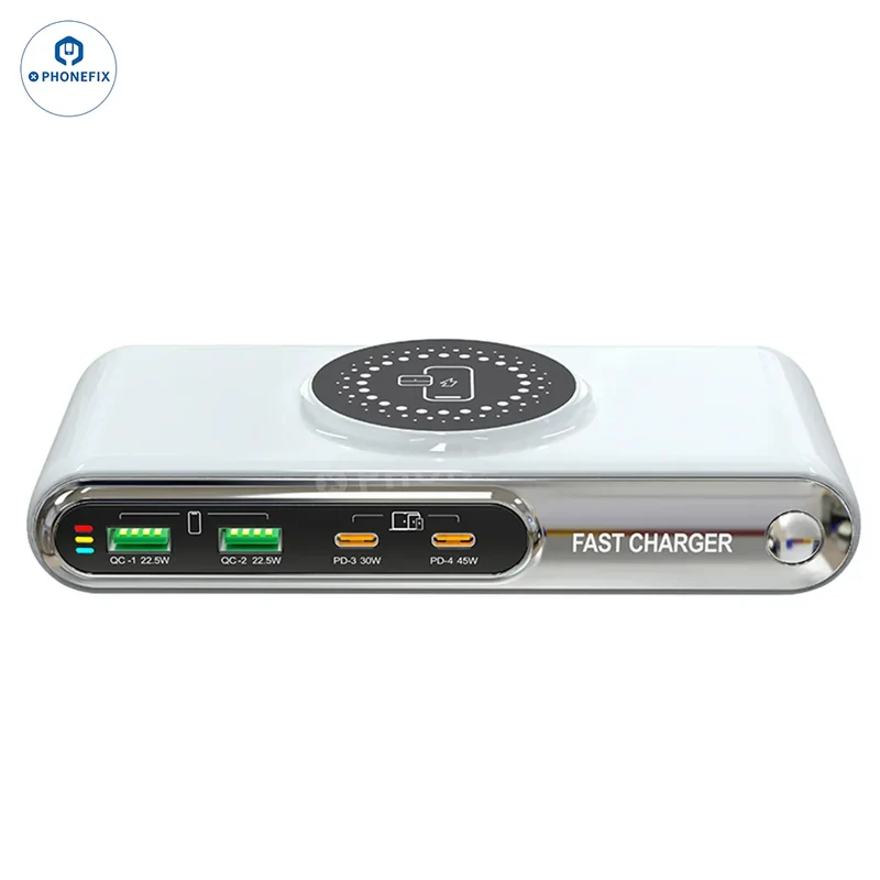 Station de charge sans fil multifonctionnelle PD QC USB Chargeur rapide
