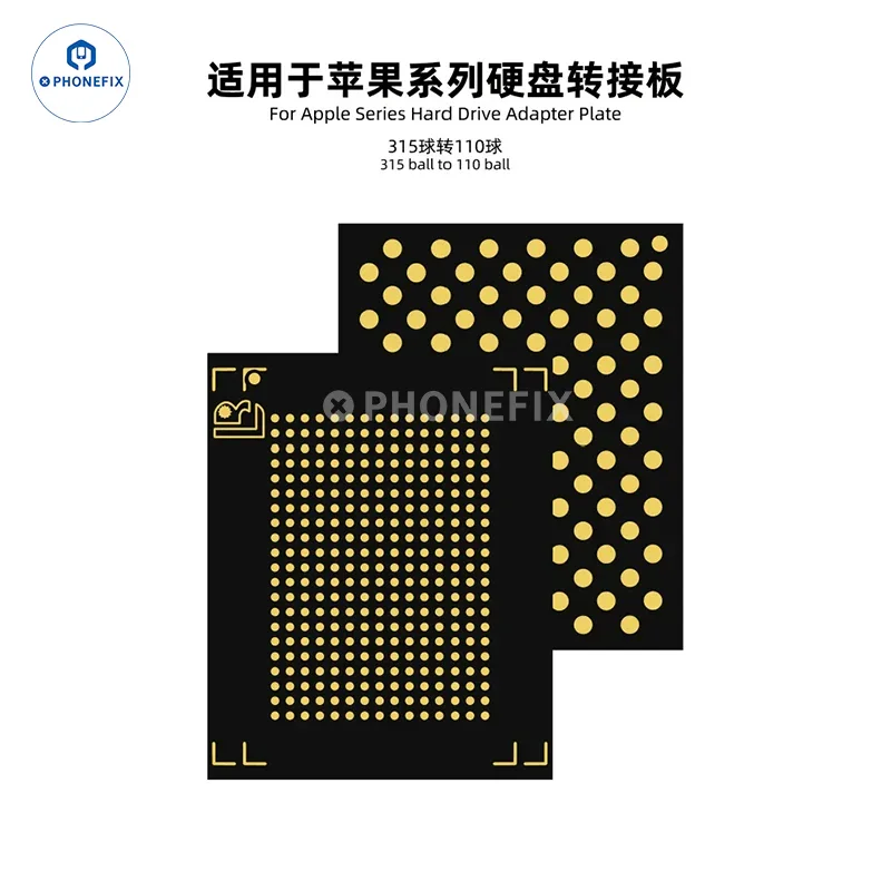 Carte de conversion de puce NAND BGA315 vers BGA110 pour iPhone, iPad, MacBook