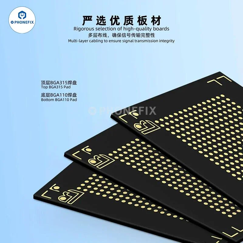 Carte de conversion de puce NAND BGA315 vers BGA110 pour iPhone, iPad, MacBook
