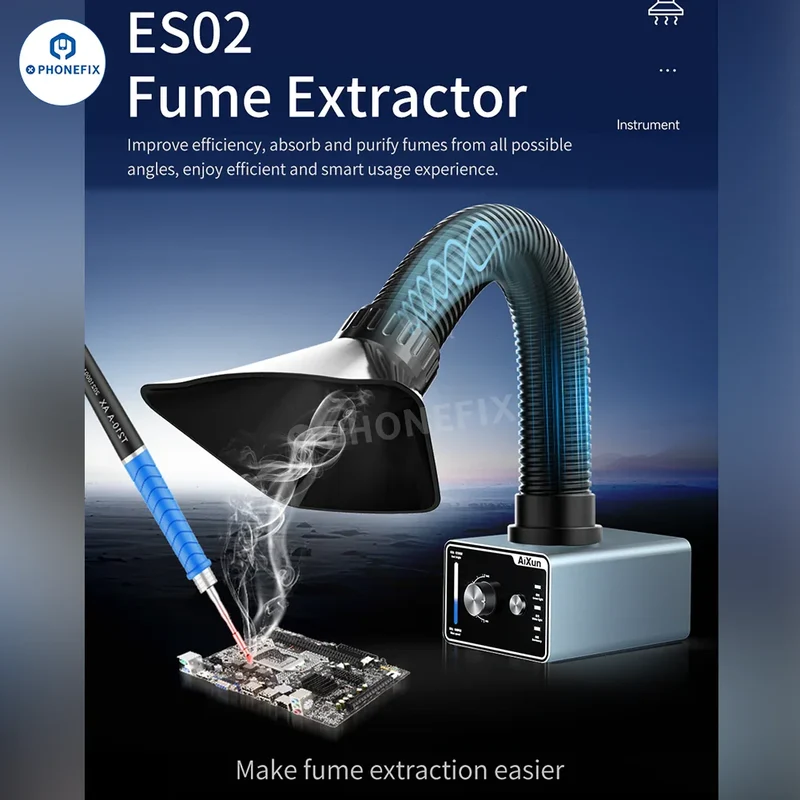 Extracteur de fumées AIXUN ES02 pour téléphone et PCB