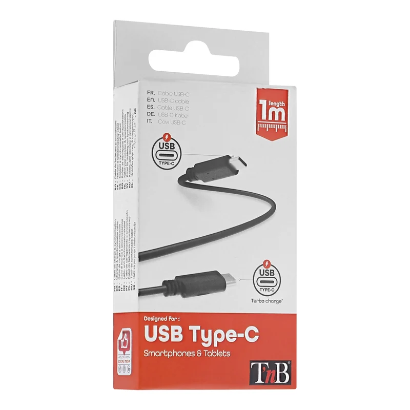 Câble USB Type-C vers USB Type-C turbo charge 1m