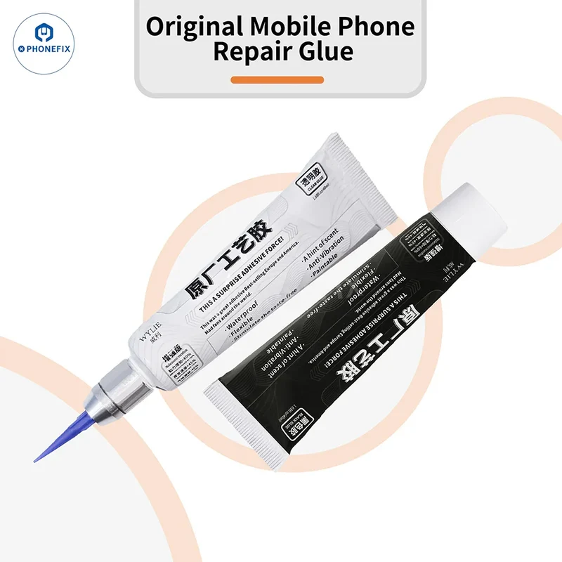 Colle structurelle originale WYLIE pour réparation de vitre arrière de téléphone LCD