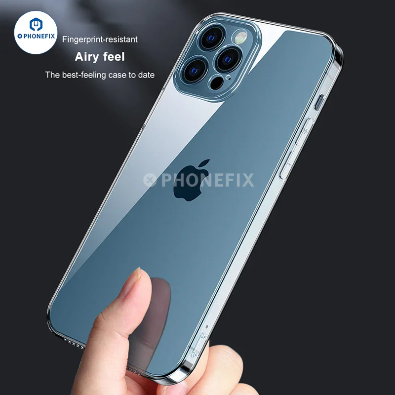 Coques en silicone TPU souple à couverture intégrale pour iPhone 12-16 Pro Max