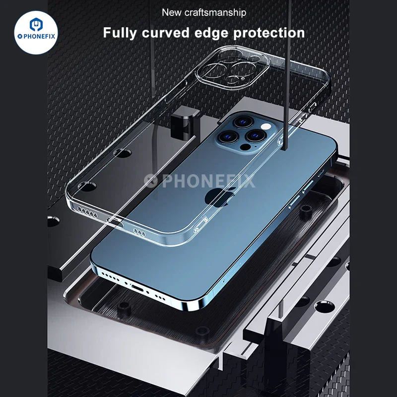 Coques en silicone TPU souple à couverture intégrale pour iPhone 12-16 Pro Max